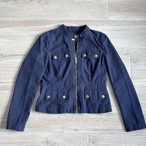 MICHAEL Michael Kors Navy Jacket with Gold Accents